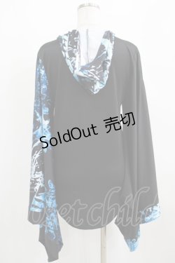 画像3: NieR Clothing / 着物風袖ZIPパーカー  黒 H-25-03-31-047-PU-TO-KB-ZH