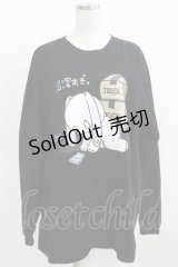 NieR Clothing / COTTON LONG CUTSEW XL 黒 H-25-03-31-052-PU-TO-KB-ZI