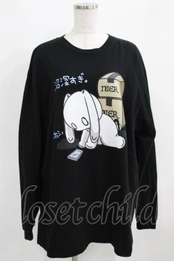 画像1: NieR Clothing / COTTON LONG CUTSEW XL 黒 H-25-03-31-052-PU-TO-KB-ZI