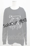 NieR Clothing / プリントSWEAT  XL 黒 H-25-03-31-054-PU-TO-KB-ZH