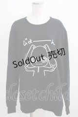 NieR Clothing / プリントSWEAT  XL 黒 H-25-03-31-054-PU-TO-KB-ZH