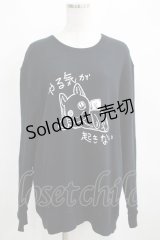 NieR Clothing / プリントSWEAT  XL 黒 H-25-03-31-055-PU-TO-KB-ZI