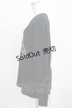 画像2: NieR Clothing / プリントSWEAT  XL 黒 H-25-03-31-055-PU-TO-KB-ZI