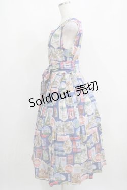 画像2: Jane Marple / Memories of Parisスクエアドレス  ブルー H-25-03-31-006-JM-OP-KB-ZH