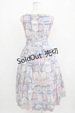 画像3: Jane Marple / Memories of Parisスクエアドレス  ブルー H-25-03-31-006-JM-OP-KB-ZH