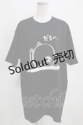 NieR Clothing / プリントCOTTON CUTSEW XL 黒 H-25-03-31-063-PU-TO-KB-ZI