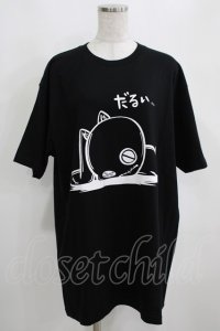 NieR Clothing / プリントCOTTON CUTSEW XL 黒 H-25-03-31-063-PU-TO-KB-ZI