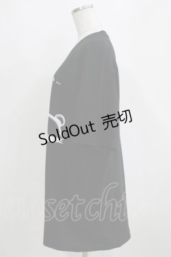 画像2: NieR Clothing / プリントCOTTON CUTSEW XL 黒 H-25-03-31-063-PU-TO-KB-ZI