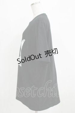 画像2: NieR Clothing / プリントCOTTON CUTSEW XL 黒 H-25-03-31-065-PU-TO-KB-ZH