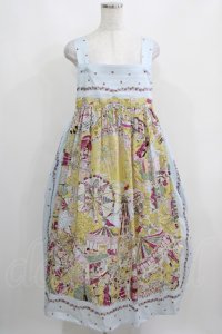 Jane Marple / La fete foraineエプロンドレス  サックス H-25-03-31-007-JM-OP-KB-ZH