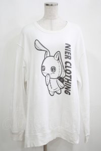 NieR Clothing / プリントSWEAT  2XL 白 H-25-03-31-067-PU-TO-KB-ZH
