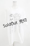 NieR Clothing / プリントCOTTON CUTSEW XL 白 H-25-03-31-073-PU-TO-KB-ZH