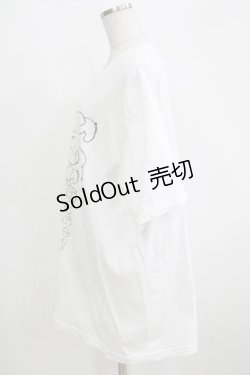 画像2: NieR Clothing / プリントCOTTON CUTSEW XL 白 H-25-03-31-073-PU-TO-KB-ZH