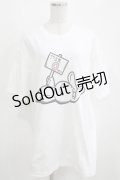 NieR Clothing / プリントCOTTON CUTSEW XL 白 H-25-03-31-074-PU-TO-KB-ZH