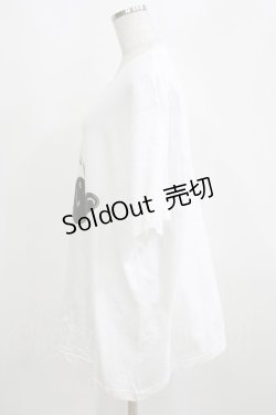 画像2: NieR Clothing / プリントCOTTON CUTSEW XL 白 H-25-03-31-075-PU-TO-KB-ZH