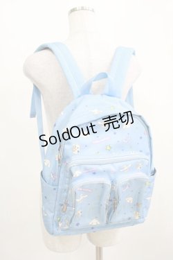 画像1: NieR Clothing / シナモロール×NieRちゃんBACK PACK  ブルー H-25-03-31-077-PU-BG-KB-ZH