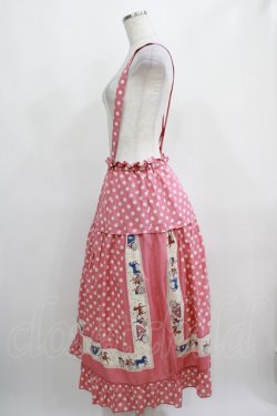 画像2: Jane Marple / Polka dots parade suspenders skirt  ピンク H-25-03-31-009-JM-SK-KB-ZH