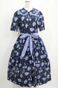 Jane Marple / Bonjour Millefleursのコレットドレス  ネイビー H-25-03-31-002-JM-OP-KB-ZH