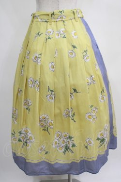 画像3: Jane Marple / Miss Daisyのタックスカート  イエロー×ラベンダー H-25-03-31-011-JM-SK-KB-ZH