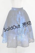NieR Clothing /UE BUTTERFLY SHEER SKIRT【裏地付き】  ブルー H-25-03-31-012-PU-SK-KB-ZH