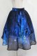 画像1: NieR Clothing /UE BUTTERFLY SHEER SKIRT【裏地付き】  ブルー H-25-03-31-012-PU-SK-KB-ZH (1)
