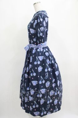 画像2: Jane Marple / Bonjour Millefleursのコレットドレス  ネイビー H-25-03-31-002-JM-OP-KB-ZH