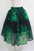 NieR Clothing / GREEN BUTTERFLY SHEER SKIRT  グリーン H-25-03-31-013-PU-SK-KB-ZH