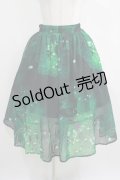 NieR Clothing / GREEN BUTTERFLY SHEER SKIRT  グリーン H-25-03-31-013-PU-SK-KB-ZH