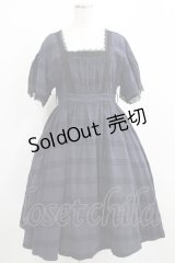 Sheglit / "Cosette"チェックワンピース M 紺 H-25-03-31-003-EL-OP-KB-ZH