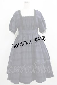 Sheglit / "Cosette"チェックワンピース M 紺 H-25-03-31-003-EL-OP-KB-ZH