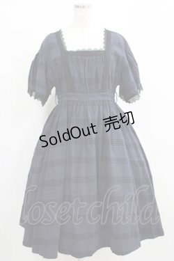 画像1: Sheglit / "Cosette"チェックワンピース M 紺 H-25-03-31-003-EL-OP-KB-ZH