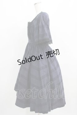 画像2: Sheglit / "Cosette"チェックワンピース M 紺 H-25-03-31-003-EL-OP-KB-ZH