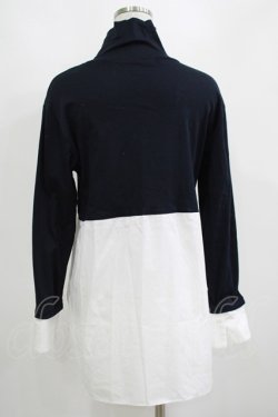 画像3: Jane Marple Dans Le Salon / Crumple collar pullover  ネイビー×ホワイト H-25-04-01-025-JM-TO-KB-ZH