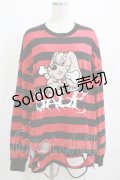 GALFY / ビリビリボーダーロンTEE 中型犬(L) 赤 H-25-04-01-030-PU-TO-KB-ZH