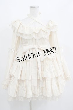 画像1: Vallee lys / Coquelicot Dress -gauze-  アイボリー H-25-04-01-034-GO-OP-KB-ZH