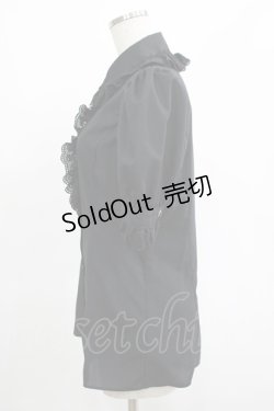 画像2: MIHO MATSUDA / ブラウス・リロゼ半袖 M 黒 H-25-04-01-037-GO-BL-KB-ZH