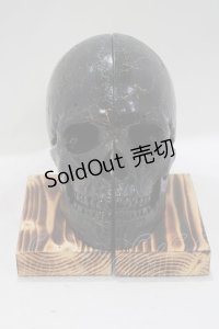 THE BLACKENED TEETH / Skull Bookends   H-25-04-01-050-PU-ZA-KB-ZH