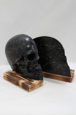 画像2: THE BLACKENED TEETH / Skull Bookends   H-25-04-01-050-PU-ZA-KB-ZH