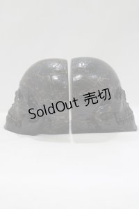 THE BLACKENED TEETH / Full Skull Bookends   H-25-04-01-051-PU-ZA-KB-ZH