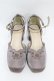 画像1: axes femme / 刺繍入りセパレートパンプス M グレー H-25-04-01-1001-AX-SH-NS-ZH (1)