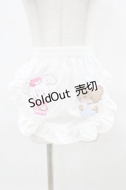 画像1: axes femme kawaii / mikkoコラボ刺繍エプロン Free オフ H-25-04-01-1041-AX-SK-NS-ZH