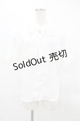 axes femme POETIQUE / フリル半袖ブラウス M オフ H-25-04-01-1046-AX-BL-NS-ZH