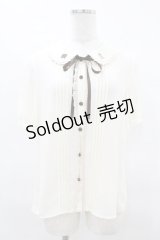 axes femme / クラシックローズ刺繍入りブラウス M アイボリー H-25-04-01-1049-AX-TO-NS-ZH