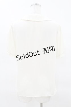 画像2: axes femme / クラシックローズ刺繍入りブラウス M アイボリー H-25-04-01-1049-AX-TO-NS-ZH