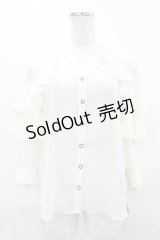 axes femme NOSTALGIE / シフォンフリルブラウス Free オフ H-25-04-01-1050-AX-BL-NS-ZH