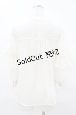 画像2: axes femme NOSTALGIE / シフォンフリルブラウス Free オフ H-25-04-01-1050-AX-BL-NS-ZH