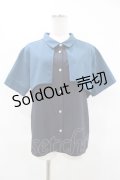 axes femme / バイカラーフラシシャツ M ブルーグリーン H-25-04-01-1053-AX-BL-NS-ZH