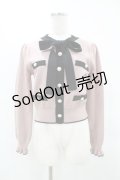 Ank Rouge / リボンタイ配色プルオーバー M ピンク/ブラック H-25-04-01-1054-CA-TO-NS-ZH