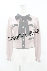Ank Rouge / リボンタイ配色プルオーバー M ピンク/ブラック H-25-04-01-1054-CA-TO-NS-ZH