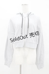 DearMyLoveMillor / Wジップクロップドパーカー LL~3L グレー H-25-04-01-1059-0-TO-NS-ZH